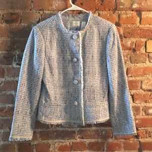 Emma James Blue Boucle Tweed Jacket